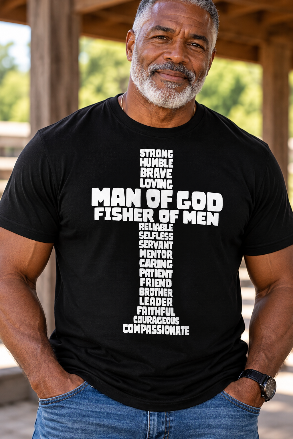 Man of God Cross T Shirt